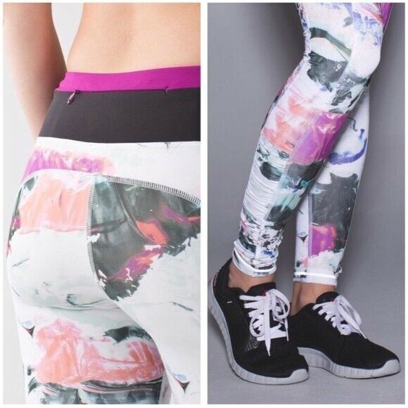 LULULEMON Speed Tight III Full Luxtreme Pigment Wave Regal Women's Legging Sz 10 - Picture 5 of 12